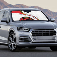 Papua New Guinea Independence Auto Sun Shade Special Style White Version LT05 - Polynesian Pride