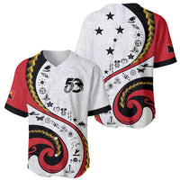 Papua New Guinea Independence Baseball Jersey Special Style White Version LT05 - Polynesian Pride