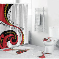 Papua New Guinea Independence Bathroom Set Special Style White Version LT05 Bathroom Set (4 pcs) White - Polynesian Pride