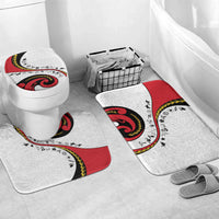 Papua New Guinea Independence Bathroom Set Special Style White Version LT05 Mat Set Only (3 pcs) One Size White - Polynesian Pride
