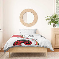 Papua New Guinea Independence Bedding Set Special Style White Version LT05 - Polynesian Pride