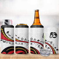 Papua New Guinea Independence 4 in 1 Can Cooler Tumbler Special Style White Version LT05 - Polynesian Pride