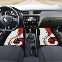 Papua New Guinea Independence Car Mats Special Style White Version LT05 Set 2pcs - Front White - Polynesian Pride