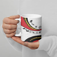 Papua New Guinea Independence Ceramic Mug Special Style White Version LT05 - Polynesian Pride