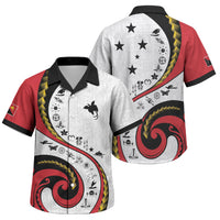 Papua New Guinea Independence Family Matching Off Shoulder Maxi Dress and Hawaiian Shirt Special Style White Version LT05 Son's Shirt White - Polynesian Pride