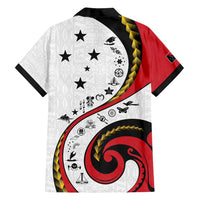 Papua New Guinea Independence Family Matching Puletasi and Hawaiian Shirt Special Style White Version LT05 Dad's Shirt - Long Sleeve White - Polynesian Pride