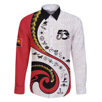 Papua New Guinea Independence Family Matching Puletasi and Hawaiian Shirt Special Style White Version LT05 Daughter's Dress White - Polynesian Pride