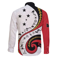Papua New Guinea Independence Family Matching Puletasi and Hawaiian Shirt Special Style White Version LT05 Son's Shirt White - Polynesian Pride