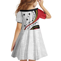 Papua New Guinea 50th Independence Anniversary Family Matching Summer Maxi Dress and Hawaiian Shirt Special Style White Version LT05 - Polynesian Pride
