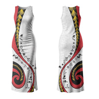 Papua New Guinea Independence Family Matching Tank Maxi Dress and Hawaiian Shirt Special Style White Version LT05 Mom's Dress White - Polynesian Pride