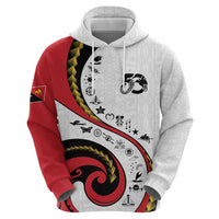 Papua New Guinea Independence Hoodie Special Style White Version LT05 - Polynesian Pride