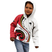 Papua New Guinea Independence Kid Hoodie Special Style White Version LT05 - Polynesian Pride