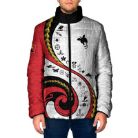 Papua New Guinea Independence Padded Jacket Special Style White Version LT05 White - Polynesian Pride