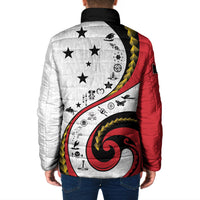 Papua New Guinea Independence Padded Jacket Special Style White Version LT05 - Polynesian Pride