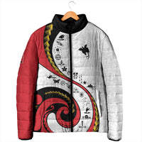 Papua New Guinea Independence Padded Jacket Special Style White Version LT05 - Polynesian Pride