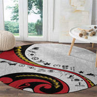 Papua New Guinea Independence Round Carpet Special Style White Version LT05 - Polynesian Pride