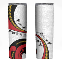 Papua New Guinea Independence Skinny Tumbler Special Style White Version LT05 White - Polynesian Pride