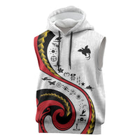Papua New Guinea Independence Sleeveless Hoodie Special Style White Version LT05 White - Polynesian Pride