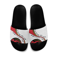 Papua New Guinea Independence Slide Sandals Special Style White Version LT05 White - Polynesian Pride