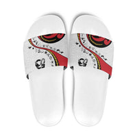 Papua New Guinea Independence Slide Sandals Special Style White Version LT05 - Polynesian Pride