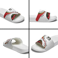 Papua New Guinea Independence Slide Sandals Special Style White Version LT05 - Polynesian Pride