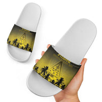 Palau Independence Day Slide Sandals Palauan Tattoo Pattern - Polynesian Pride