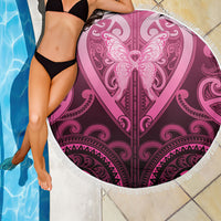 Aotearoa Breast Cancer Beach Blanket Maori Tribal Pattern LT05 - Polynesian Pride