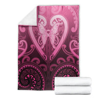 Aotearoa Breast Cancer Blanket Maori Tribal Pattern LT05 - Polynesian Pride