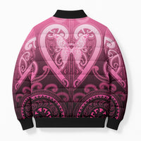 Aotearoa Breast Cancer Bomber Puffer Jacket Maori Tribal Pattern LT05 - Polynesian Pride