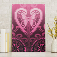 Aotearoa Breast Cancer Canvas Wall Art Maori Tribal Pattern LT05 Without Frame Pink - Polynesian Pride