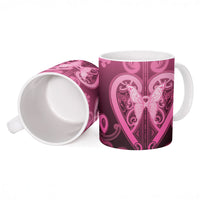 Aotearoa Breast Cancer Ceramic Mug Maori Tribal Pattern LT05 - Polynesian Pride
