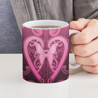 Aotearoa Breast Cancer Ceramic Mug Maori Tribal Pattern LT05 - Polynesian Pride