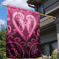 Aotearoa Breast Cancer Garden Flag Maori Tribal Pattern LT05 - Polynesian Pride