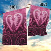 Aotearoa Breast Cancer Garden Flag Maori Tribal Pattern LT05 - Polynesian Pride