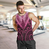 Aotearoa Breast Cancer Men Tank Top Maori Tribal Pattern LT05 Pink - Polynesian Pride