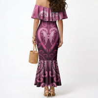 Aotearoa Breast Cancer Mermaid Dress Maori Tribal Pattern LT05 - Polynesian Pride