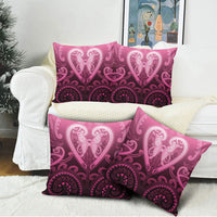 Aotearoa Breast Cancer Pillow Cover Maori Tribal Pattern LT05 - Polynesian Pride