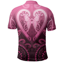 Aotearoa Breast Cancer Polo Shirt Maori Tribal Pattern LT05 - Polynesian Pride