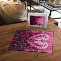 Aotearoa Breast Cancer Puzzle Maori Tribal Pattern LT05 - Polynesian Pride