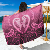 Aotearoa Breast Cancer Sarong Maori Tribal Pattern LT05 One Size 44 x 66 inches Pink - Polynesian Pride