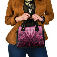 Aotearoa Breast Cancer Shoulder Handbag Maori Tribal Pattern LT05 - Polynesian Pride