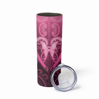 Aotearoa Breast Cancer Skinny Tumbler Maori Tribal Pattern LT05 - Polynesian Pride