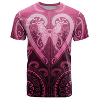 Aotearoa Breast Cancer T Shirt Maori Tribal Pattern LT05 Pink - Polynesian Pride
