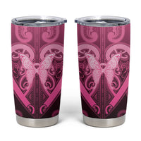 Aotearoa Breast Cancer Tumbler Cup Maori Tribal Pattern LT05 Pink - Polynesian Pride
