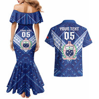 Toa Samoa Rugby Custom Couples Matching Mermaid Dress and Hawaiian Shirt Samoan Pride With Tribal Pattern - Polynesian Pride