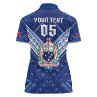 Toa Samoa Rugby Custom Women Polo Shirt Samoan Pride With Tribal Pattern - Polynesian Pride