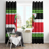 New Zealand Funny Christmas Window Curtain Maori Tiki LT05 - Polynesian Pride