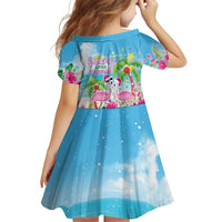 Hawaii Christmas Family Matching Off Shoulder Short Dress and Hawaiian Shirt Deck The Palms Holiday Flamingos LT05 - Polynesian Pride