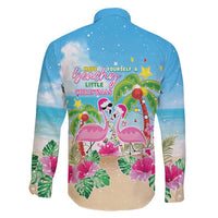 Hawaii Christmas Family Matching Short Sleeve Bodycon Dress and Hawaiian Shirt Deck The Palms Holiday Flamingos LT05 - Polynesian Pride