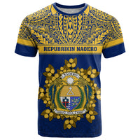 Personalised Repubrikin Naoero Independence Day T Shirt Tamanu With Coat Of Arms LT05 Yellow - Polynesian Pride